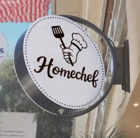 שלט עגול מואר Homechef — מטבח ביתי