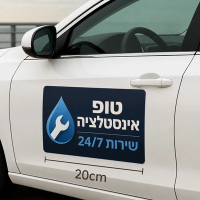 מדבקה מגנטית לרכב — שירותי אינסטלציה