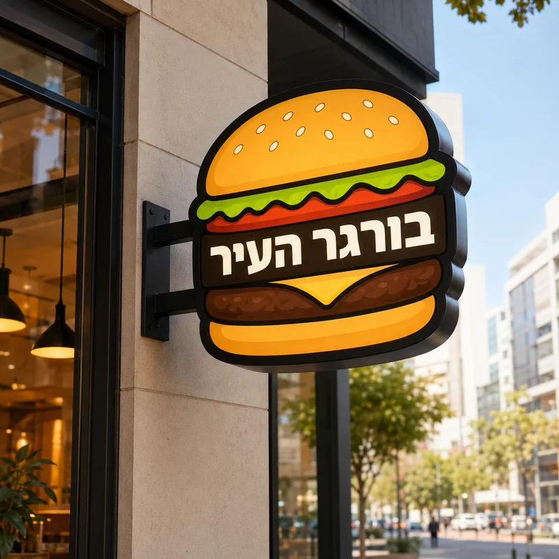 שלט צורני מואר